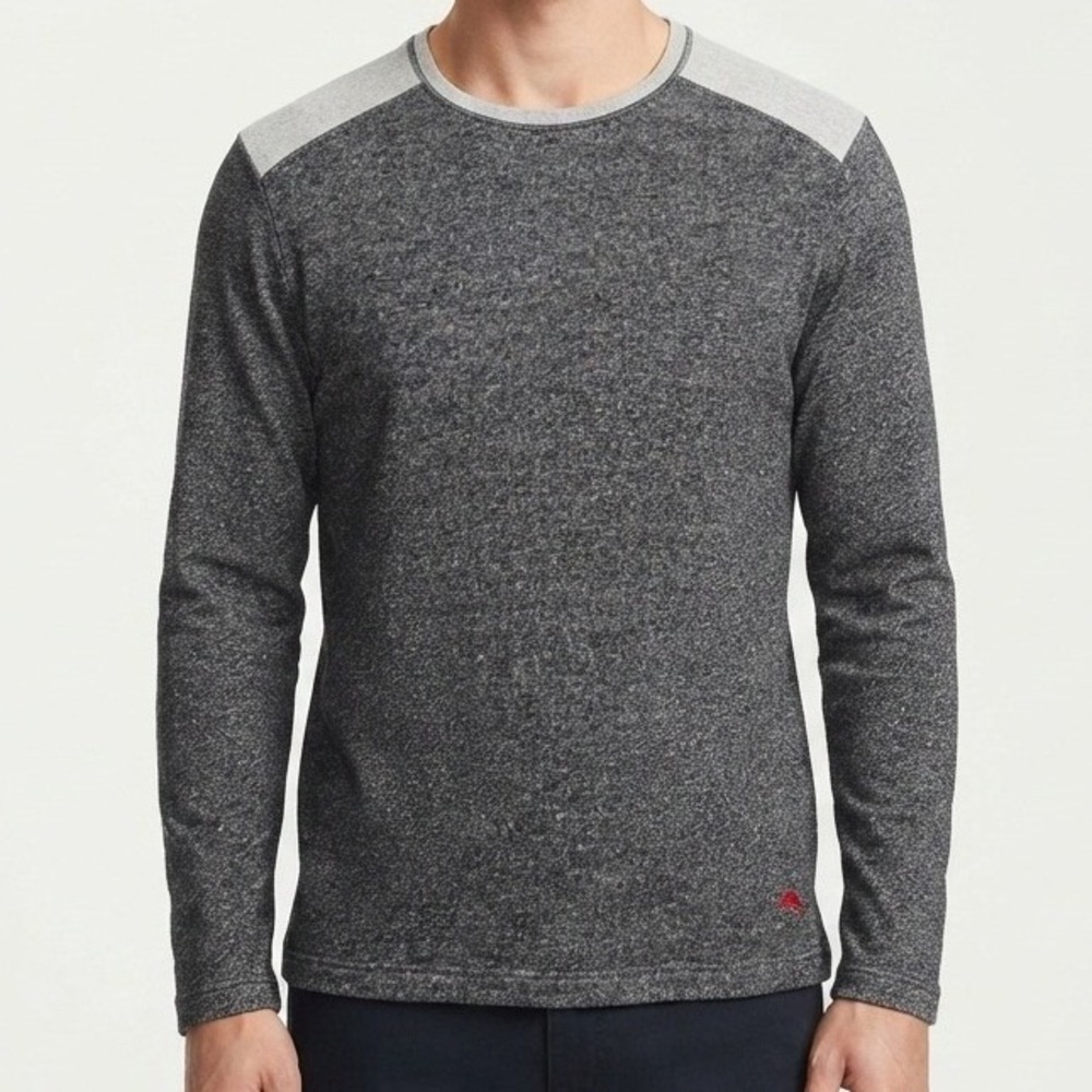 Tommy Bahama Sweatshirt Mens XL Gray Colorblock Long Sleeve Fleece Pullover